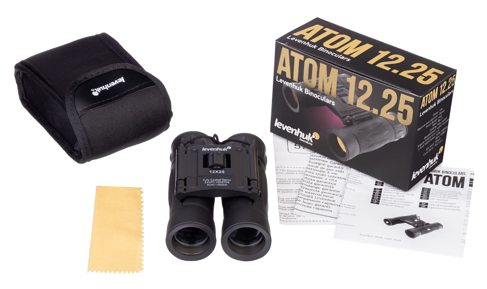Zestaw lornetki Levenhuk Atom 12x25