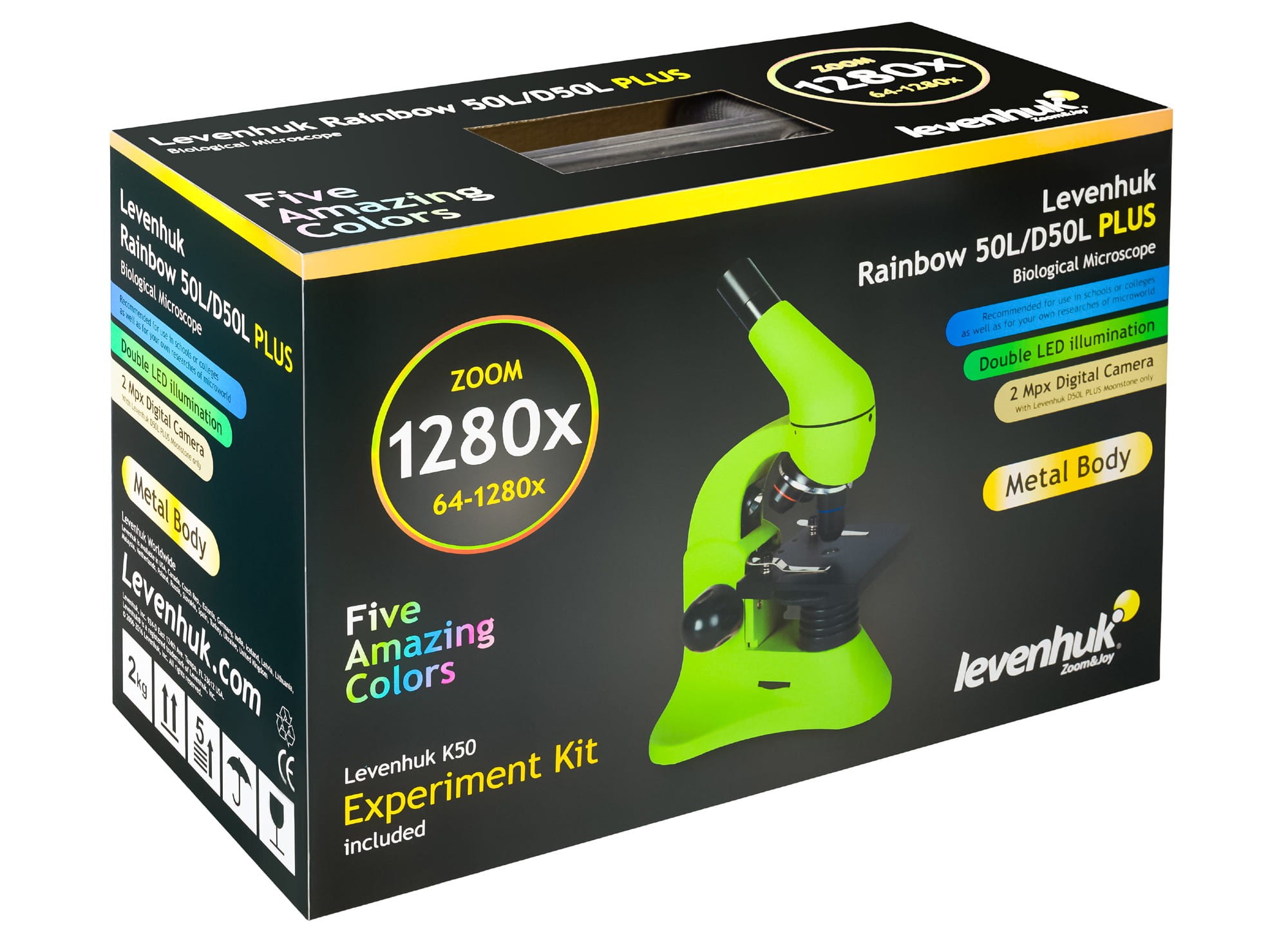 Mikroskop cyfrowy Levenhuk D50L PLUS 2M w walizce na prezent