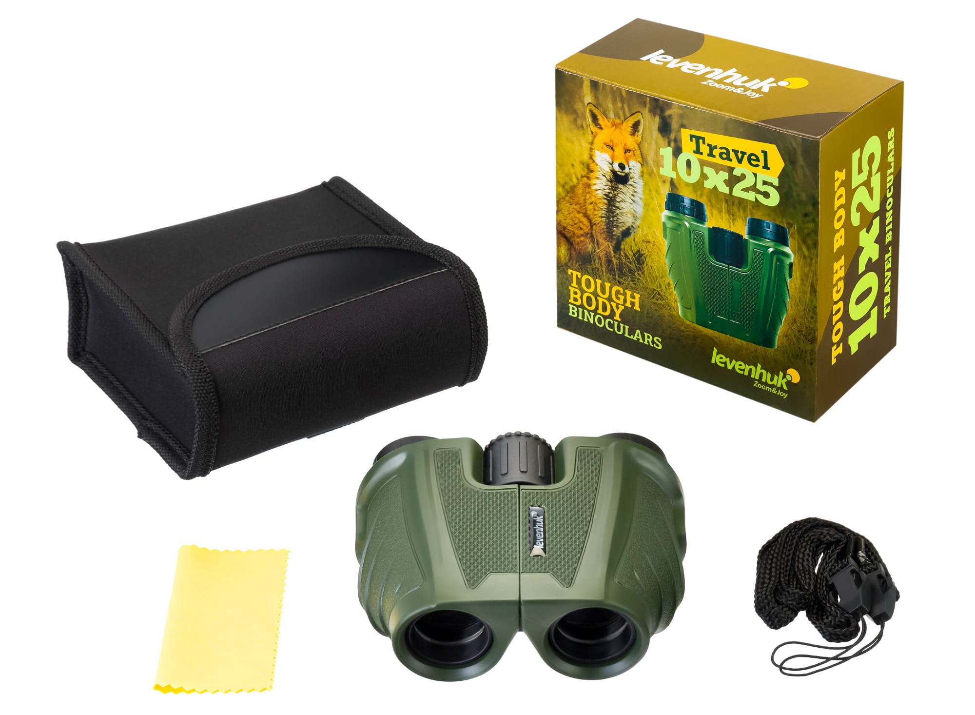 Zestaw akcesoriów Levenhuk Travel 10x25