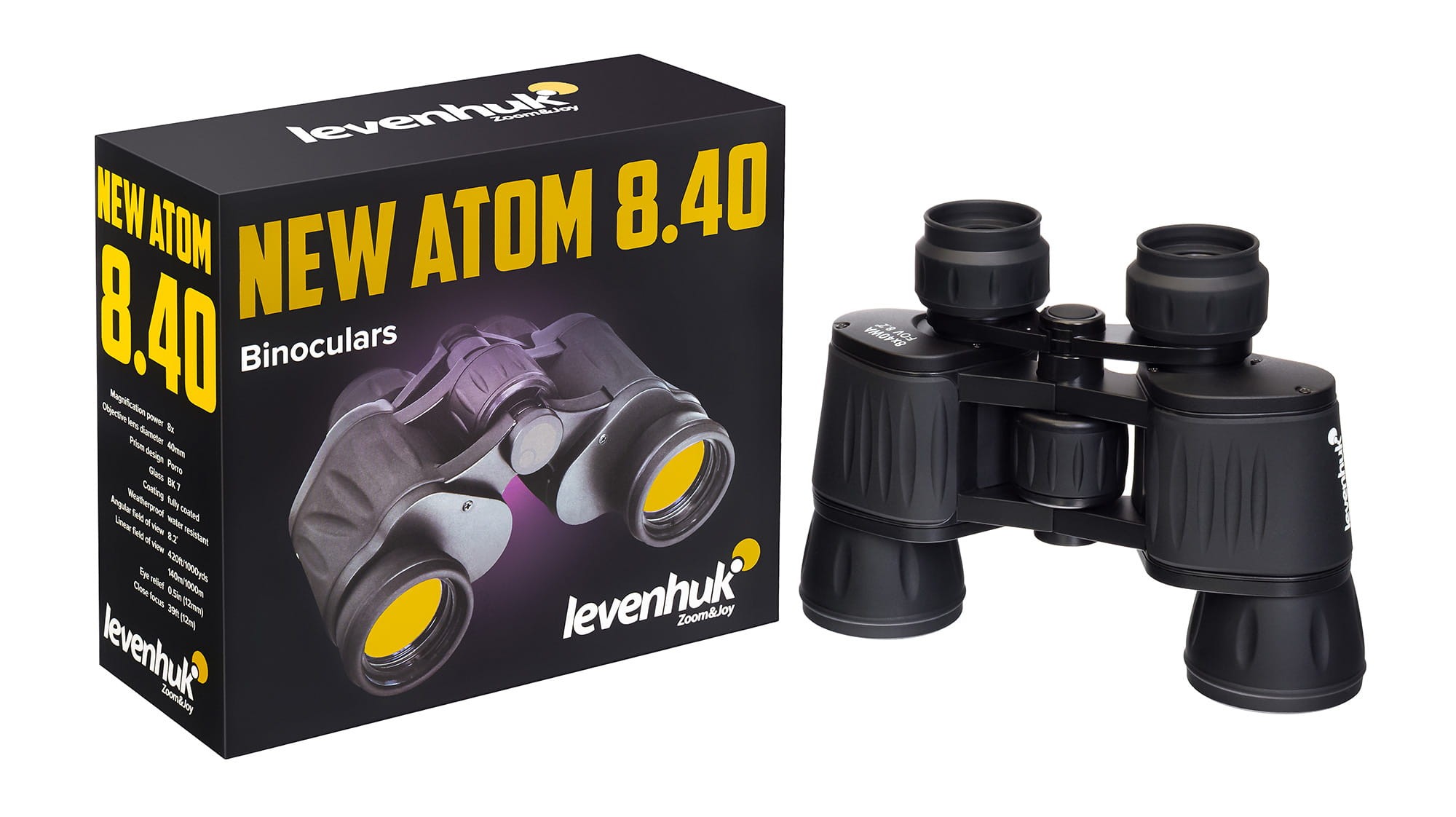 Eleganckie pudełko lornetki Levenhuk New Atom 8x40