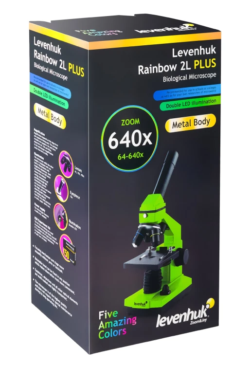 Mikroskop Levenhuk Rainbow 2L PLUS Lime