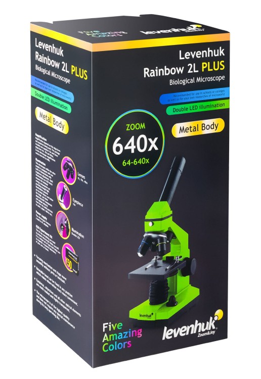 Mikroskop Levenhuk Rainbow 2L PLUS Lime