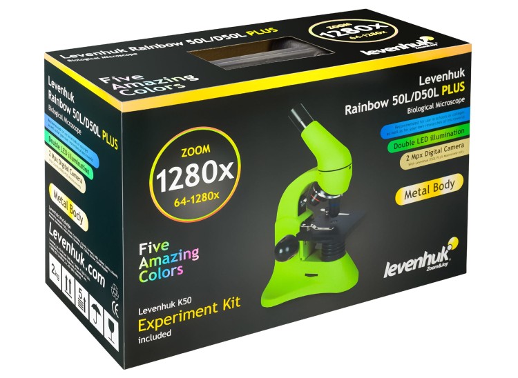 Mikroskop cyfrowy Levenhuk Rainbow D50L PLUS 2M Moonstone